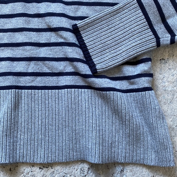 ZARA Striped Gray and Black Sweater - Picture 3 of 4